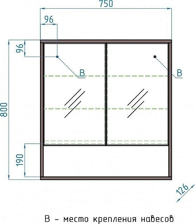 Зеркальный шкаф Style Line Экзотик 75 купить в интернет-магазине сантехники Sanbest