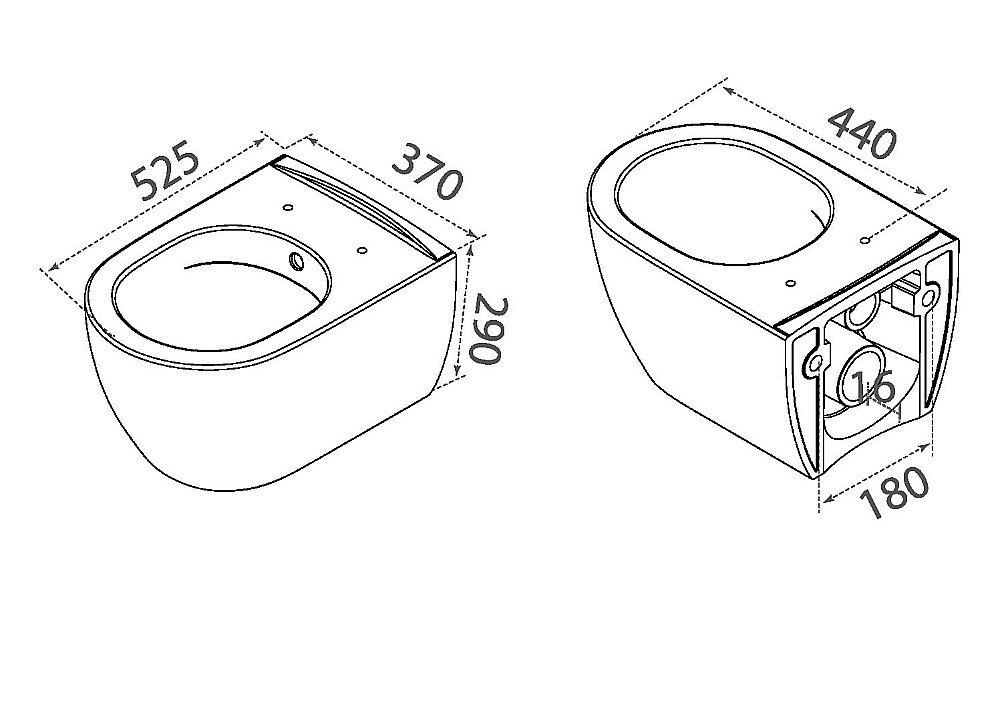 Унитаз Boheme Bianca 963-SET-2-W белый купить в интернет-магазине Sanbest