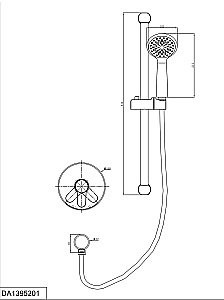 Смеситель для душа D&K Rhein.Marx DA1395201 купить в интернет-магазине сантехники Sanbest