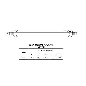 Полотенцедержатель Bertocci Famiglia 50 Хром купить в интернет-магазине сантехники Sanbest