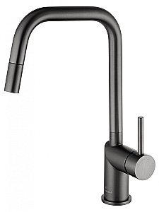 Смеситель для кухни с выдвижным изливом WONZON & WOGHAND, Темный графит (WW-6018-BGG) купить в интернет-магазине сантехники Sanbest