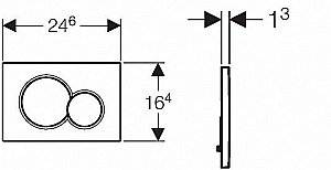 Кнопка для инсталляции Geberit Sigma 01 115.770.DW.5 купить в интернет-магазине сантехники Sanbest