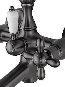 Смеситель для ванны с душем WONZON & WOGHAND RETRO, Темный графит (WW-88639020-BGM) купить в интернет-магазине сантехники Sanbest