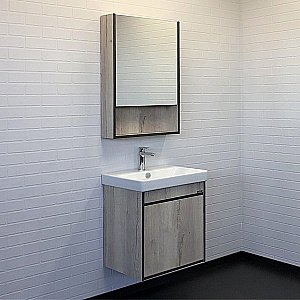 Тумба с раковиной Comforty Вена 00-00008928 55 дуб дымчатый для ванной в интернет-магазине Sanbest