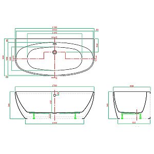 Акриловая ванна Vagnerplast Benin 170x80 KRBV178BEN9X-64 белая купить в интернет-магазине Sanbest