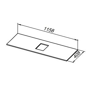 Столешница Allen Brau Priority 120 1.31012.B бежевая для ванной в интернет-магазине сантехники Sanbest