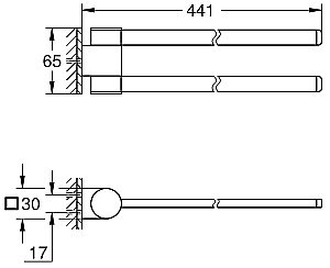Полотенцедержатель Grohe Selection 41219KF0 фантомный черный купить в интернет-магазине сантехники Sanbest