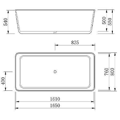 Ванна NT Bagno Victori NT305 165х80 белая матовая, серая купить в интернет-магазине Sanbest