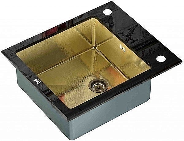 Мойка для кухни ZORG Inox Glass GL-6051-BLACK-BRONZE купить в интернет-магазине сантехники Sanbest