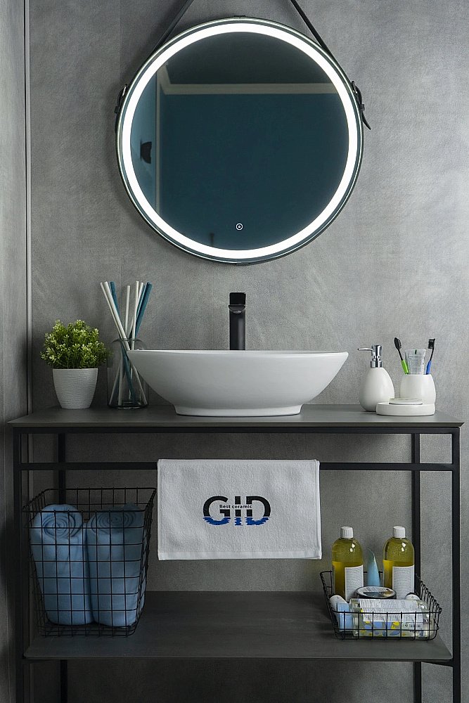 Раковина накладная Gid Lago 52 Wm9021 51193 белая матовая купить в интернет-магазине Sanbest