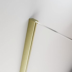 Шторка для ванны Radaway Furo Brushed Gold PND II 140 стекло прозрачное/профиль брашированное золото купить в интернет-магазине Sanbest