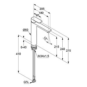 Смеситель для раковины Kludi Pure&Style 402960575 купить в интернет-магазине сантехники Sanbest