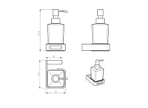 Диспенсер Boheme Q 10957-BR бронза купить в интернет-магазине сантехники Sanbest