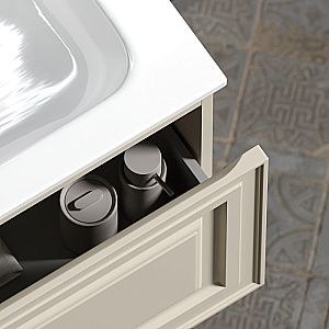 Тумба с раковиной Sancos Very VR80CE+CN7012MH Beige Soft/раковина антрацит матовый для ванной в интернет-магазине Sanbest