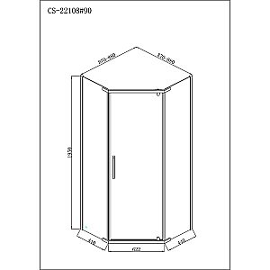 Душевое ограждение Loranto NEO CS-22108 90x90 прозрачное стекло/профиль серебро купить в интернет-магазине Sanbest