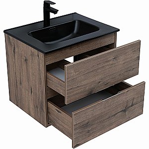 Тумба с раковиной Aquanet Алвита new 60 334184 дуб веллингтон табак для ванной в интернет-магазине Sanbest