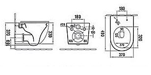 Унитаз подвесной CeramaLux TR2197MC капучино матовый, безободковый, с крышкой микролифт, слив торнадо купить в интернет-магазине Sanbest
