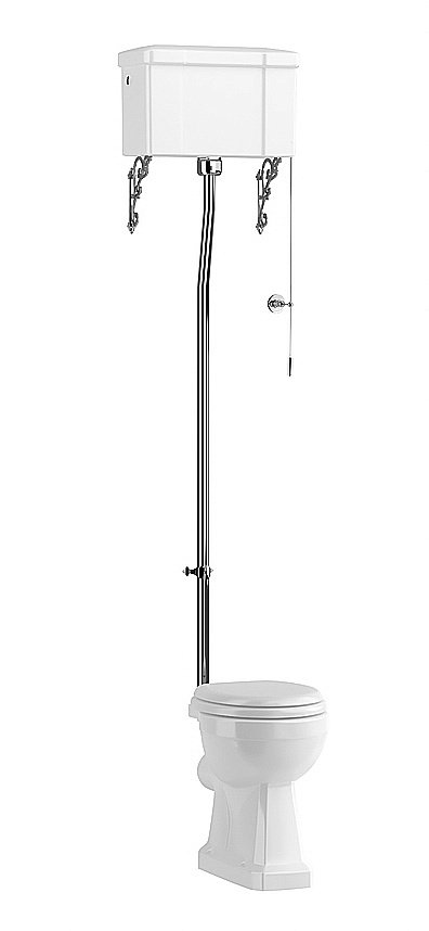 Унитаз Burlington P2-C5 с высоким бачком купить в интернет-магазине Sanbest