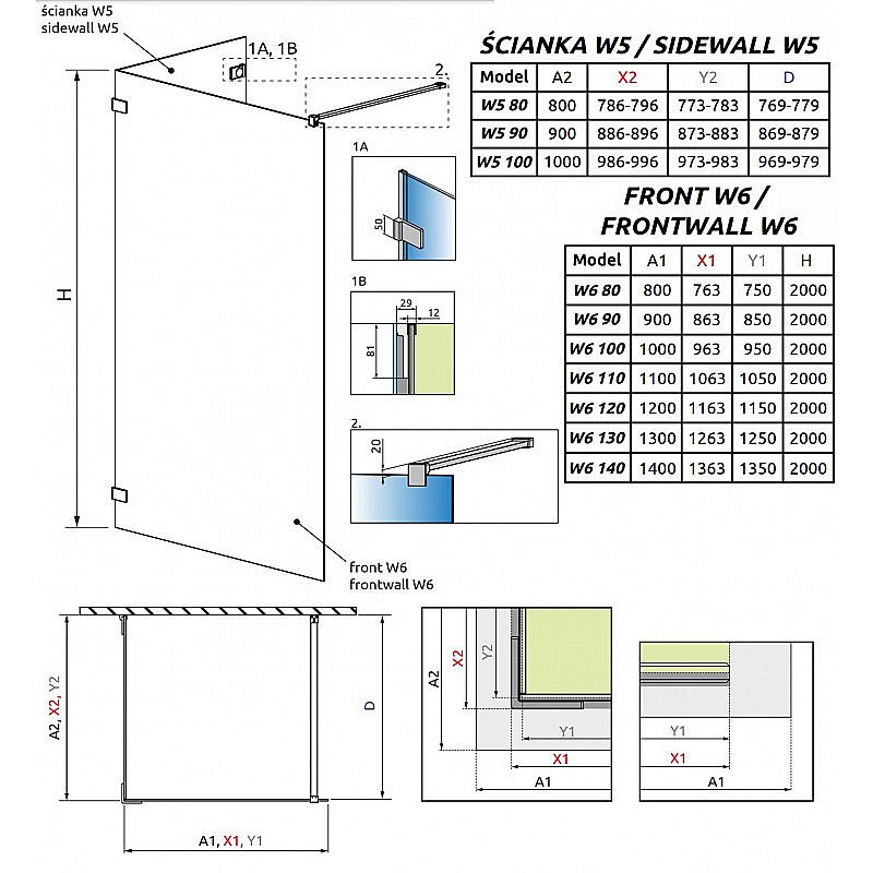 Душевое ограждение Radaway Euphoria Walk In W6 130 383175-01-01 стекло прозрачное/профиль хром купить в интернет-магазине Sanbest