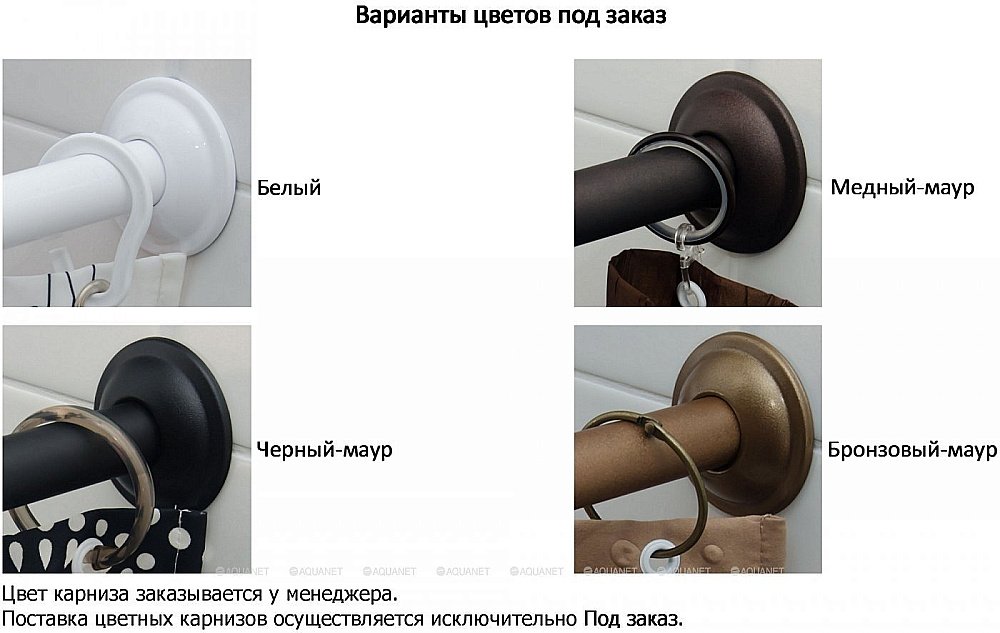 Карниз для ванны Aquanet 186786 200 купить в интернет-магазине сантехники Sanbest