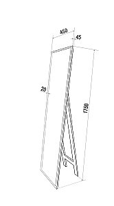 Зеркало гримерное Континент Tower ЗЛП960 45x175 в ванную от интернет-магазине сантехники Sanbest