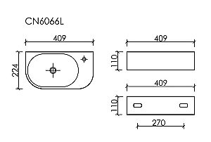 Раковина Ceramica Nova Element CN6066 белая купить в интернет-магазине Sanbest
