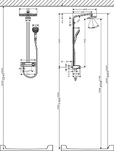 Душевая система Hansgrohe Raindance E Showerpipe 360 1jet 27288400 купить в интернет-магазине сантехники Sanbest