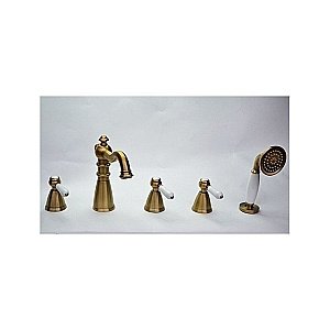 Смеситель для ванны Magliezza Grosso Bianco 50119-3 бронза купить в интернет-магазине сантехники Sanbest