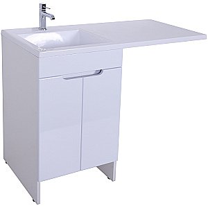 Тумба с раковиной Orange Kandy 120 OPKD-120TUW белый глянец для ванной в интернет-магазине Sanbest