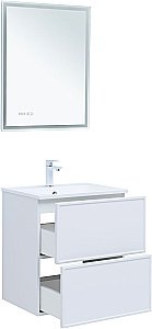 Тумба с раковиной Aquanet Арт 313254 60 белый матовый для ванной в интернет-магазине Sanbest