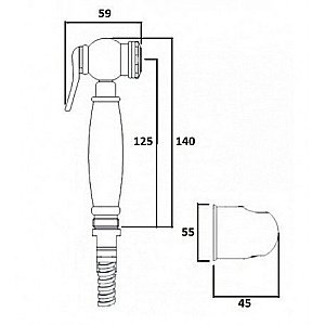 Гигиенический душ Magliezza Piccolo 50507 бронза купить в интернет-магазине сантехники Sanbest