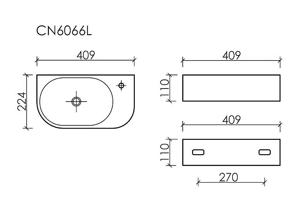 Раковина Ceramica Nova Element CN6066 белая купить в интернет-магазине Sanbest