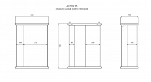 Зеркало со шкафом Misty Астра 55 белый в ванную от интернет-магазине сантехники Sanbest