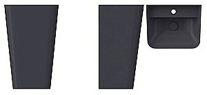 Раковина ISVEA Sott'Aqua 50 10SQ37001SV-2C антрацит матовый купить в интернет-магазине Sanbest