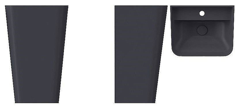 Раковина ISVEA Sott'Aqua 50 10SQ37001SV-2C антрацит матовый купить в интернет-магазине Sanbest