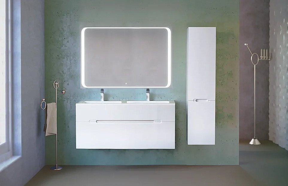 Зеркало Jorno Modul Mоl.02.120/W 120x80 в ванную от интернет-магазине сантехники Sanbest