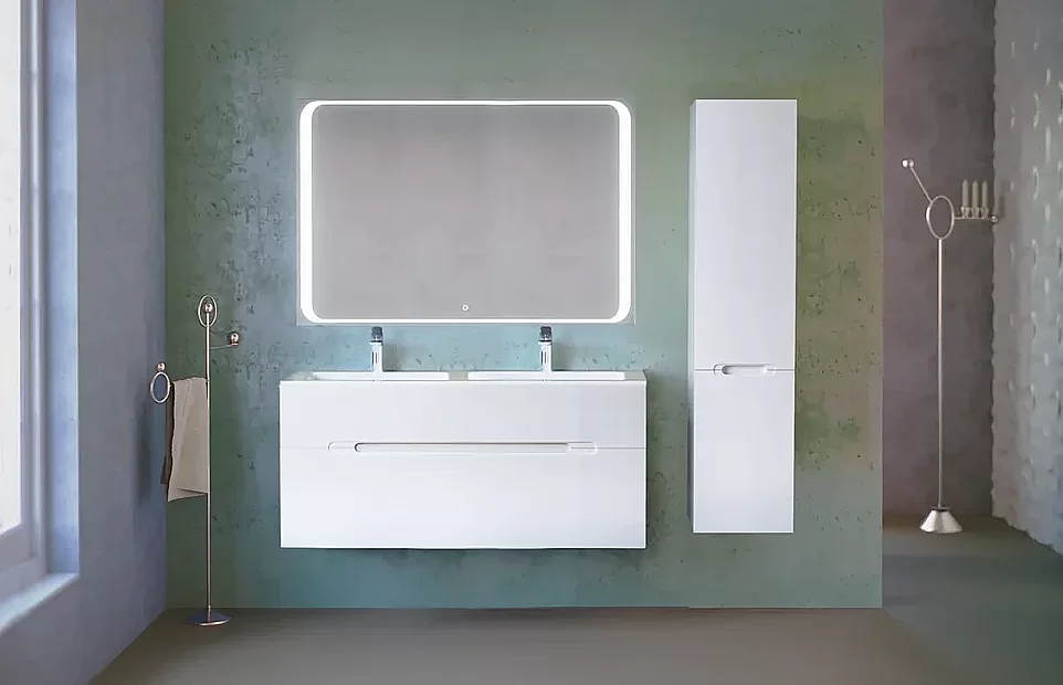 Зеркало Jorno Modul Mоl.02.120/W 120x80 в ванную от интернет-магазине сантехники Sanbest