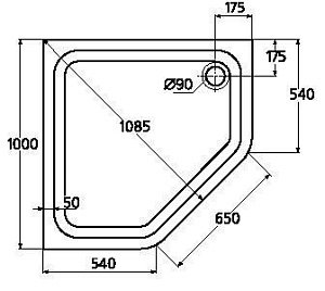 Душевой поддон Ideal Standard Hot Line K626001 100x100 купить в интернет-магазине Sanbest