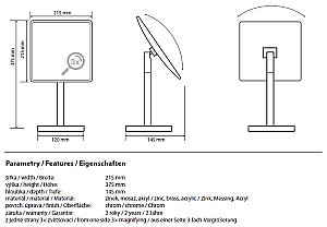 Косметическое зеркало Bemeta 116401312 21 купить в интернет-магазине сантехники Sanbest