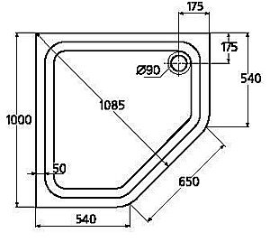 Душевой поддон Ideal Standard Hot Line K626001 100x100 купить в интернет-магазине Sanbest