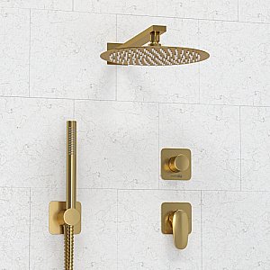Душевая система WasserKRAFT Havel 3600 SET2831 золото матовое купить в интернет-магазине сантехники Sanbest