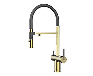 Смеситель для кухни Paulmark Gravity Gr213888-G золото купить в интернет-магазине сантехники Sanbest