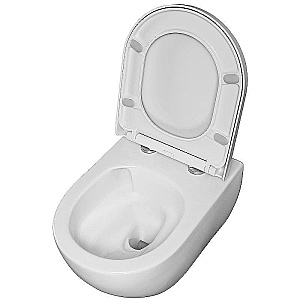 Унитаз подвесной beWash Bogen 88393201 белый глянцевый, безободковый, с крышкой микролифт, слив торнадо купить в интернет-магазине Sanbest