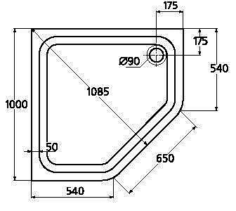 Душевой поддон Ideal Standard Hot Line K626001 100x100 купить в интернет-магазине Sanbest