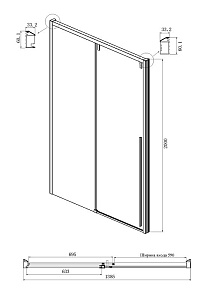 Душевой уголок Ambassador Intense IBB 140х110 купить в интернет-магазине Sanbest