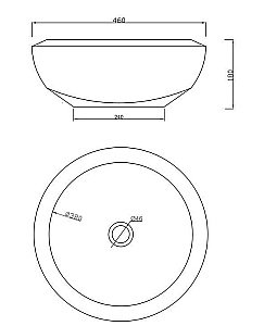 Раковина накладная Artceram Blend 46 BLL001 01 00 bi*0 белая купить в интернет-магазине Sanbest