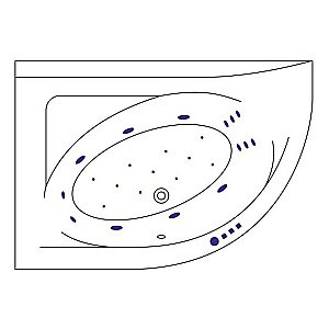 Ванна акриловая EXCELLENT Aquarella ULTRA WAEX.ARL15.ULTRA.BR 150x100 белая с гидромассажем купить в интернет-магазине Sanbest