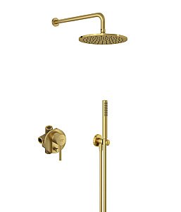 Душевая система Kludi Bozz 38736N076 золото брашированное купить в интернет-магазине сантехники Sanbest