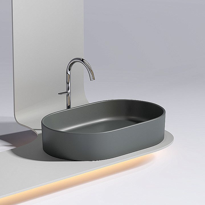 Раковина Ceramica Nova Element 60 CN6048MDH антрацит темный матовый купить в интернет-магазине Sanbest