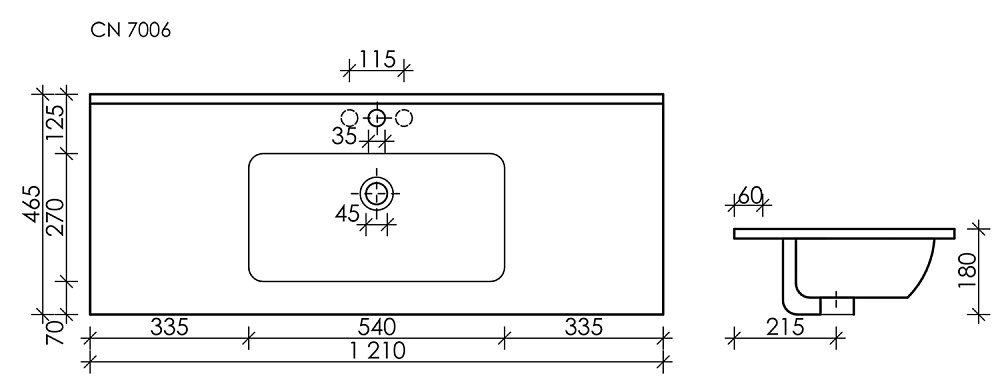 Раковина Ceramica Nova Element CN7006MB купить в интернет-магазине Sanbest